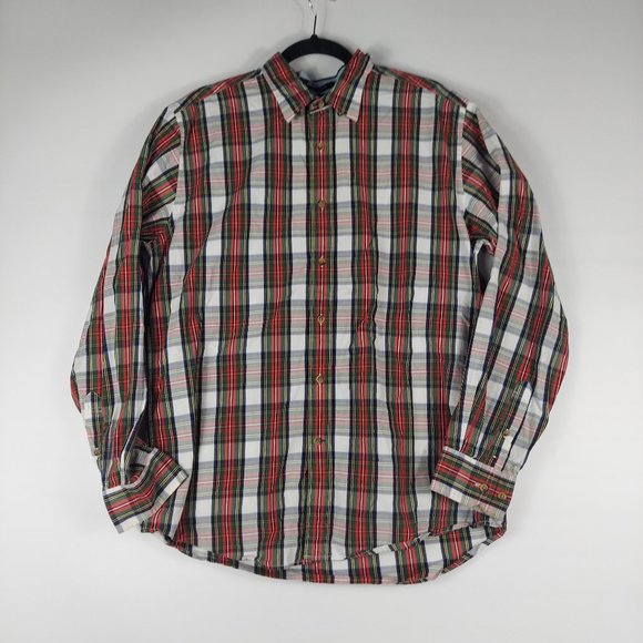 Tommy Hilfiger Plaid 80's 2 Ply Shirt large - Picture 1 of 10